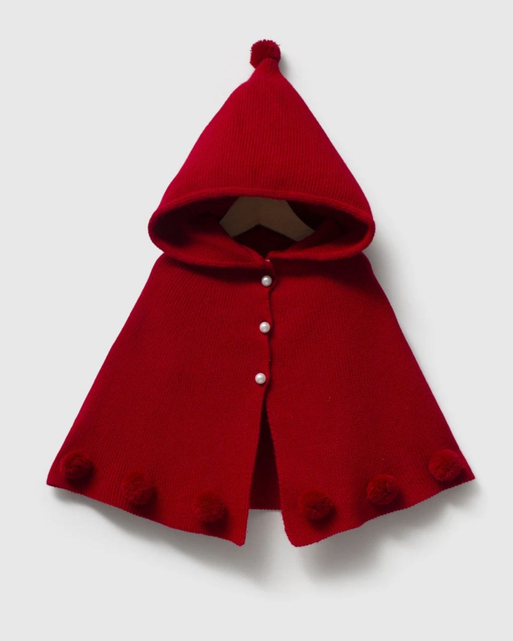 Baby Girl Knitted Hooded Cape & Tartan Dress Set